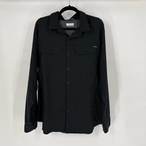 Columbia Omni Shade Long Sleeve Button Up Fishing Shirt Mens L UV Sun Outdoor